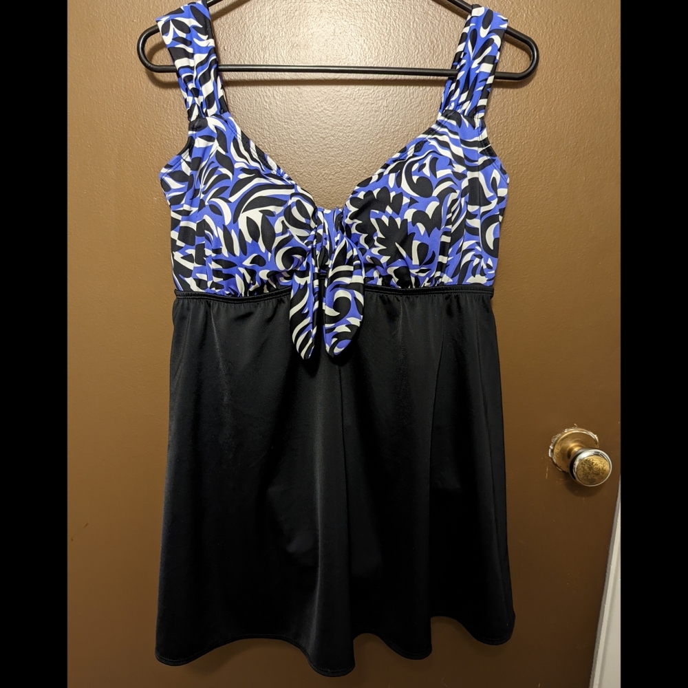 Longitude Women's Tie Front Swim Dress